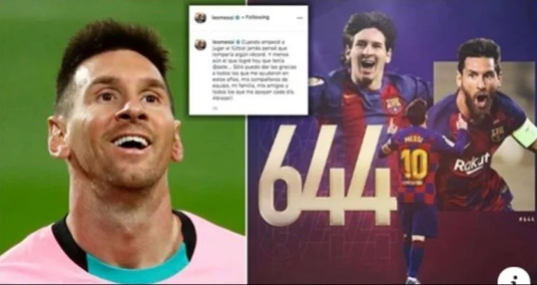Mess's reaction after breaking Pele's legendary record last night is extremely sincere