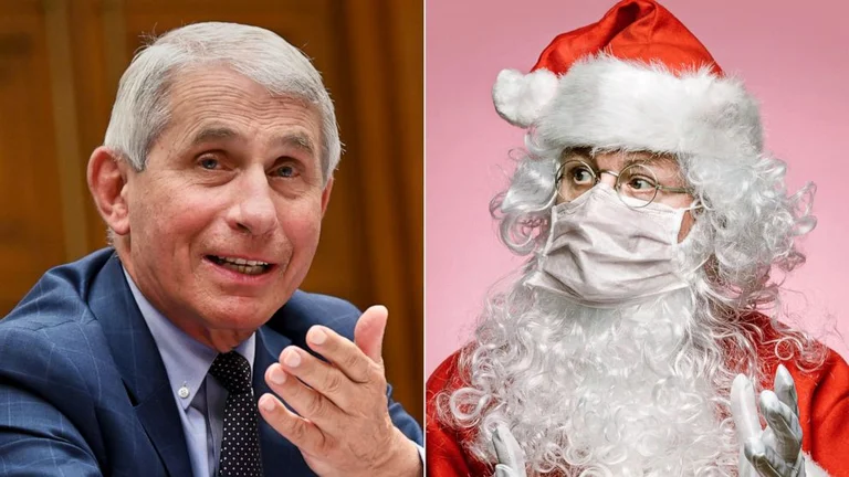 Süßer Dr. Faucie jubelt Kinder: Santa gegen Coronavirus