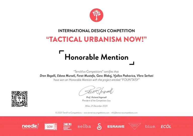 The Department of Projection by the Binary Public Company is rewarded with prizes from the Terra Viva International Competition ICAL URBANISM NOW!