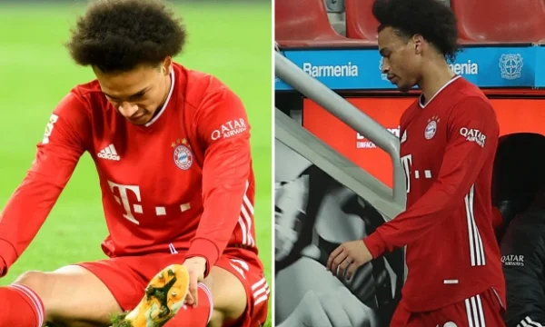 Er kam aus dem Spiel, obwohl er ersetzt wurde, Sane reagiert
