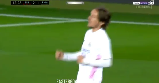 Modric sacude la web de Eibari con este objetivo indica que es sin precedentes