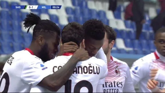 Milan scored twice in 10 minutes, but VAR reacted immediately