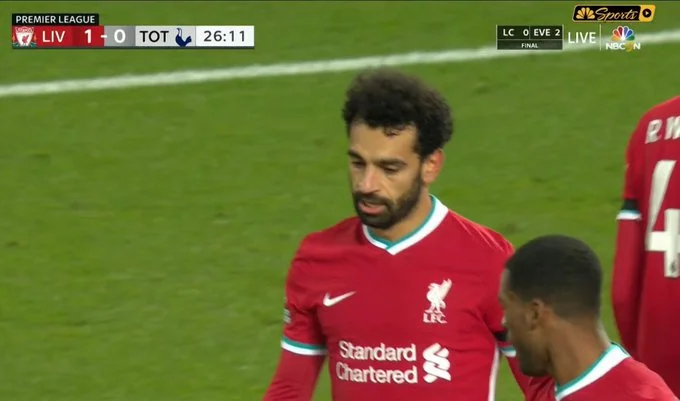 Absolutely brilliant shot by Mo Salah passes through the Red