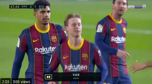 Barcelona shuts down the first piece in the preeminence, De Jong with the Supergogue