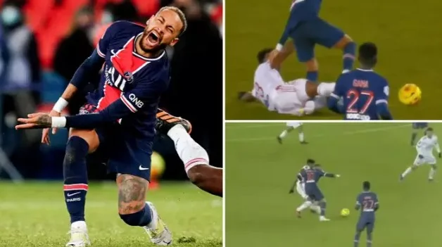 Neymar in tears, got terrible injuries last night this is his condition
