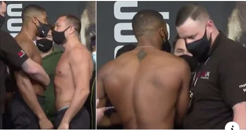 Joshua and Pulev had to break up after tensions during measurements, almost biting their fists