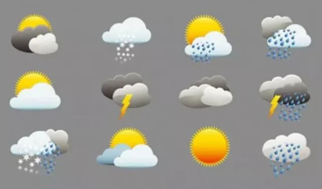 Dies ist die Wettervorhersage für das Wochenende.