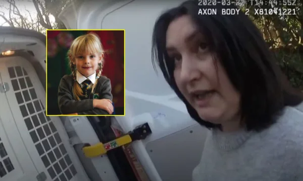 momento in cui la polizia britannica arresta albanese uccidendo ragazza di sette anni
