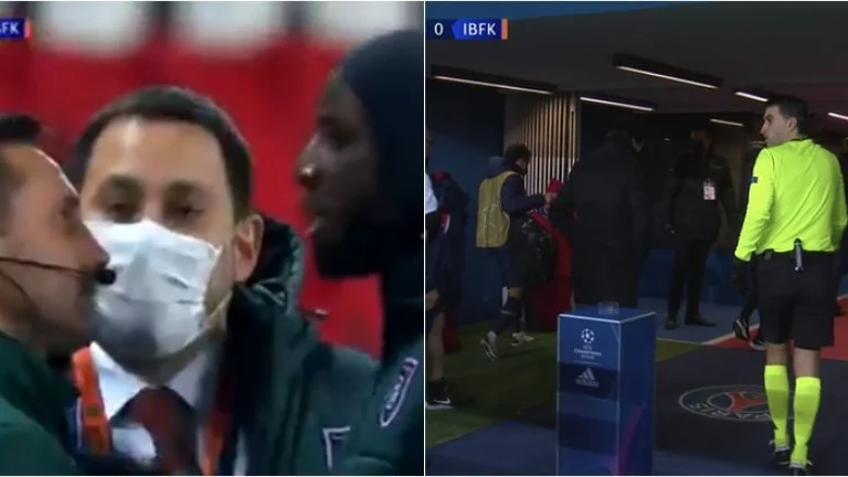 Seltene Bilder: Der Moment Demba Ba eilt in den vierten Richter für rassistische Beleidigung