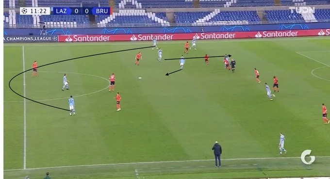 Due gol in tre minuti, quello è l'attuale Lazio-Cub Brugge.