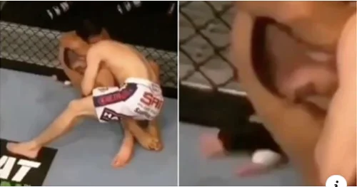 The Brazilian warrior publishes rare images of Khahabi crying out as it chokes