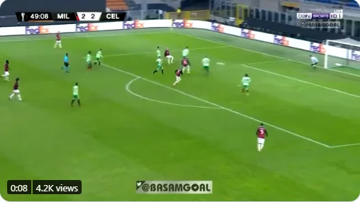 Milan ha logrado un enorme colapso contra Celtik, la superexplotación individual de Hauges termina con un objetivo