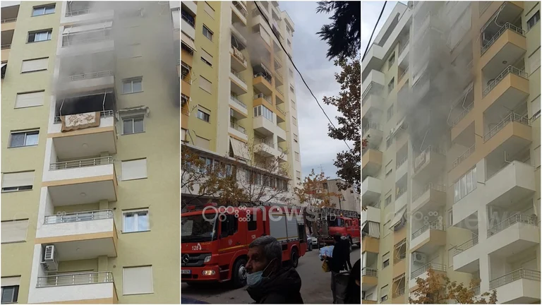 Un appartement au sixième étage à Durres est impliqué dans le feu