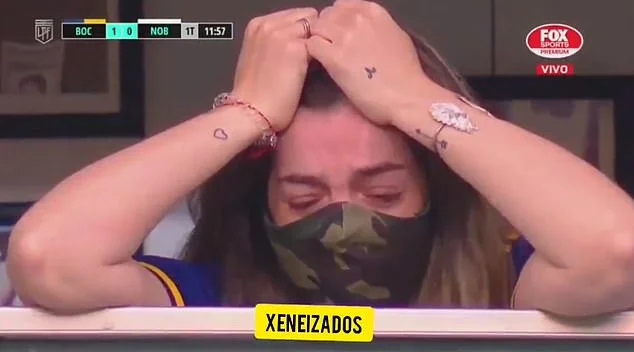 Maradon's daughter tears: Boca's player pulls out the superglob and dedicates the goal to her father