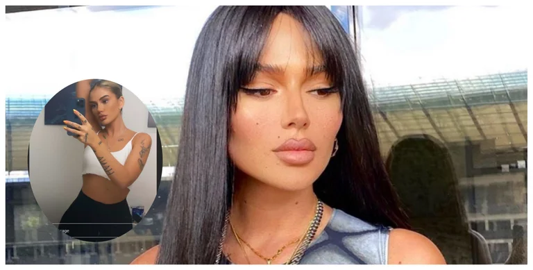 Loredana mostra formati di corpo perfetti puntando allo specchio