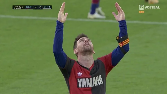 Messy marks mad goal.