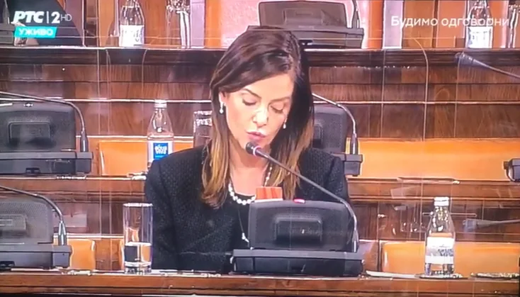 El momento en que el ministro serbio declara a Gent Cakane que ha trabajado contra Serbia