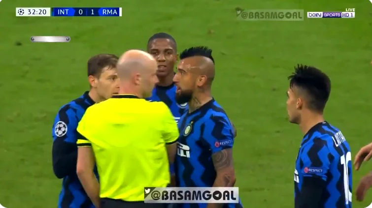 Vidal loses his head against Real Madrid: Twice yellow in five seconds