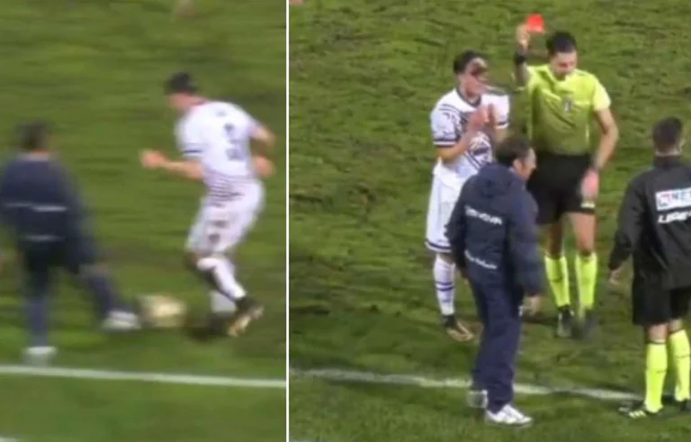 Italian coach disfellowshipped after entering the field and breaking up enemy's swift counterattack