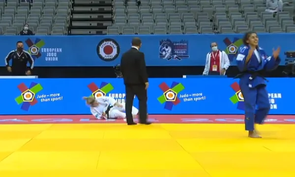 Krasniqi est défait par la France, perdant l'occasion de déclarer champion d'Europe