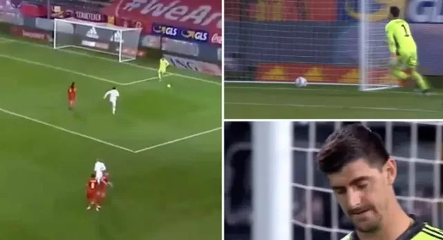 Il terribile errore che il portiere del Real Madrid ha fatto con il Belgio è diventato virale
