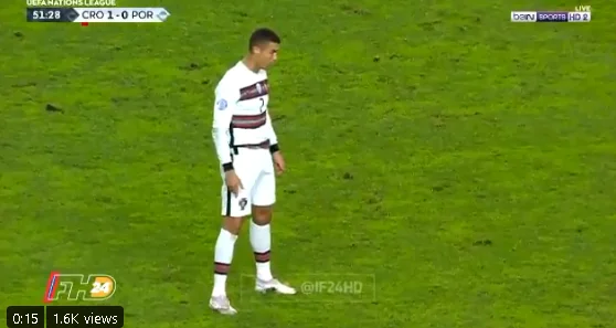 What happened at the gate? Ronaldo tried for free shot, but...