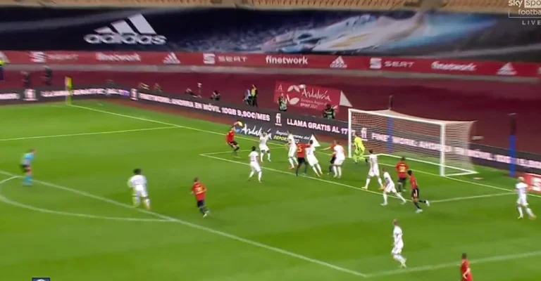 Morra doesn't make a mistake. It marks right at the German gate.