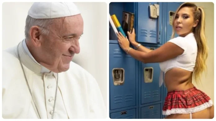 Shakes Pope Francis, likes the picture where he looked inside