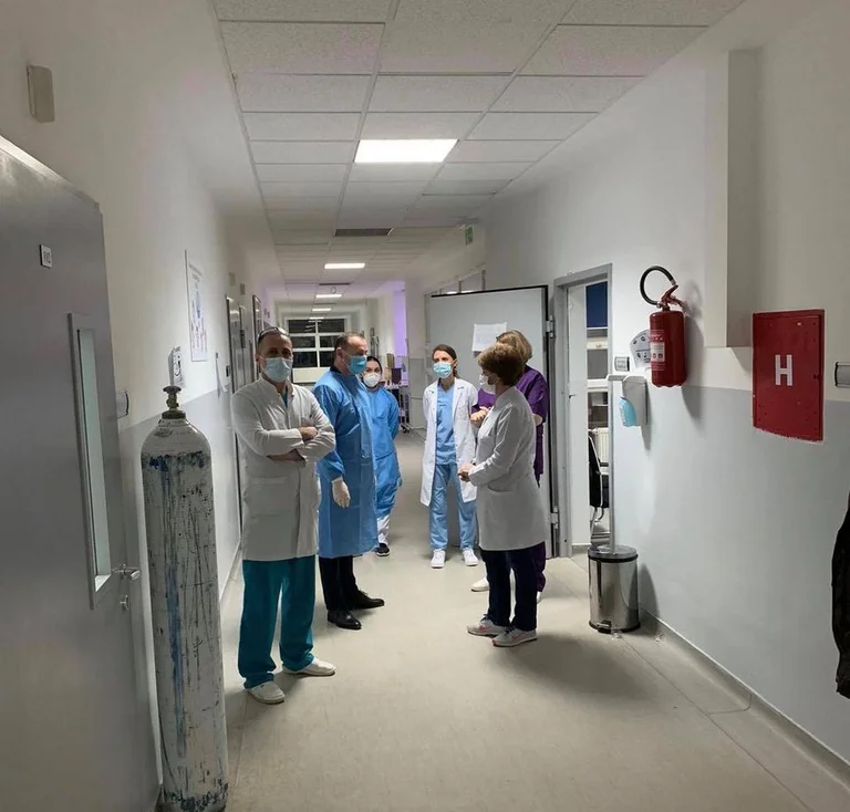 Situated with COVID-19, Zemaj at the Infectious Clinic