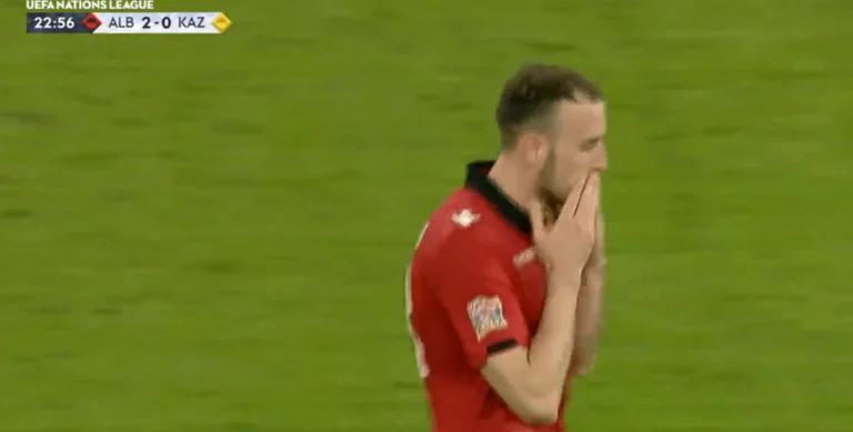 Two quick goals at the Albania match, Kazakhstan, this is the current result