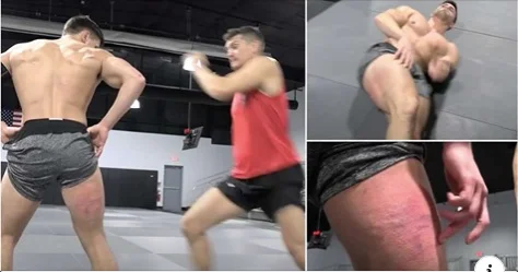 Look what happened to a fan after he asked U's professional fighter The FC hit him on his feet.