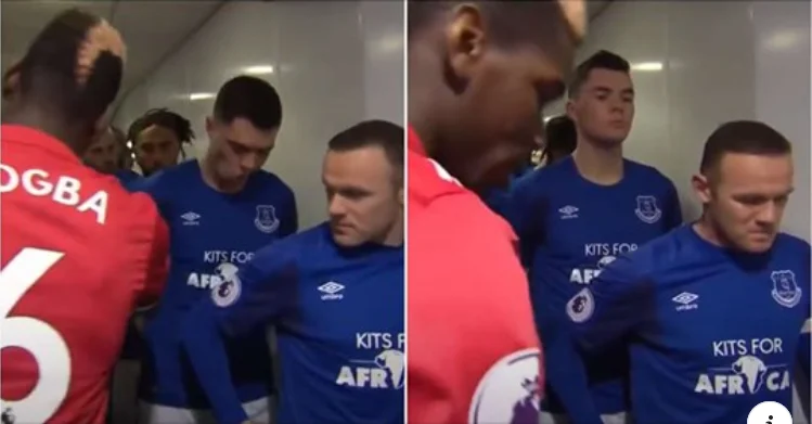 Als Rooney Pogban im Tunnel brutal ignorierte, bevor der Everton Man Utd 2017 passte
