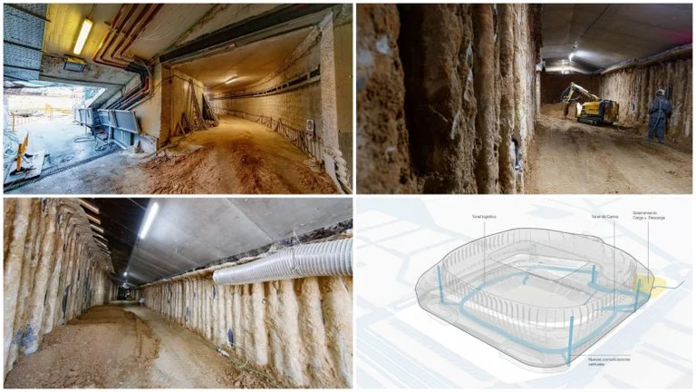 Una vista de las obras en el túnel que se construye dentro de XIZiago Bernabeut