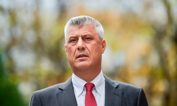 The Guardian writes about Thaci's resignation, mentions claims of organ trafficking