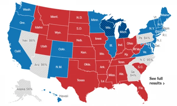Only six countries left, that's the situation in US elections.