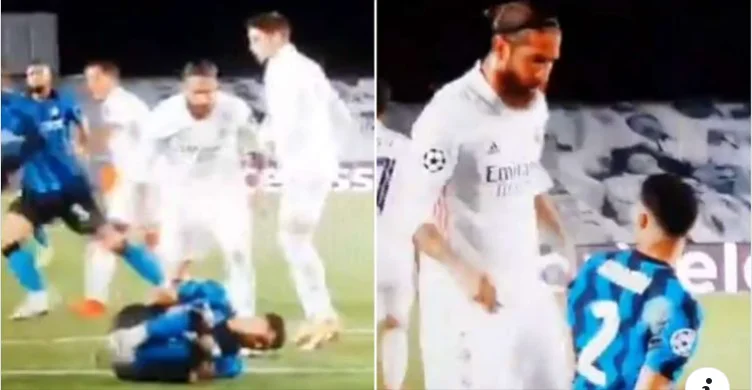 Stand up, son of a bitch. Cameras caught Ramos destroying Acraf Hakim last night.