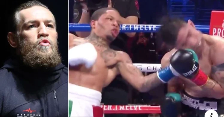 Oh mon Dieu. McGregor a été fasciné la nuit dernière par ce coup brutal, suspect de la devise de l'année.