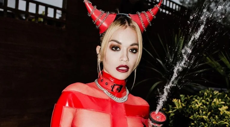 The Rita Hour of Fire in red leaves no room for imagination in transparent costume