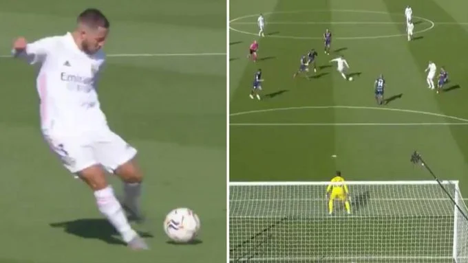 Eden Hazard marcó un gol espectacular después de 392 días, habla después del partido, al que se dedicaba.