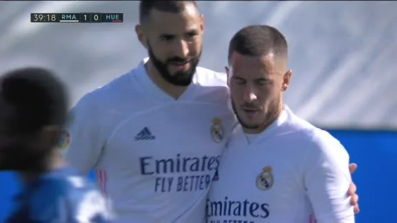 Après 392 jours d'absence Hazard revient fermement au Real Madrid, il a marqué un de ses plus beaux buts