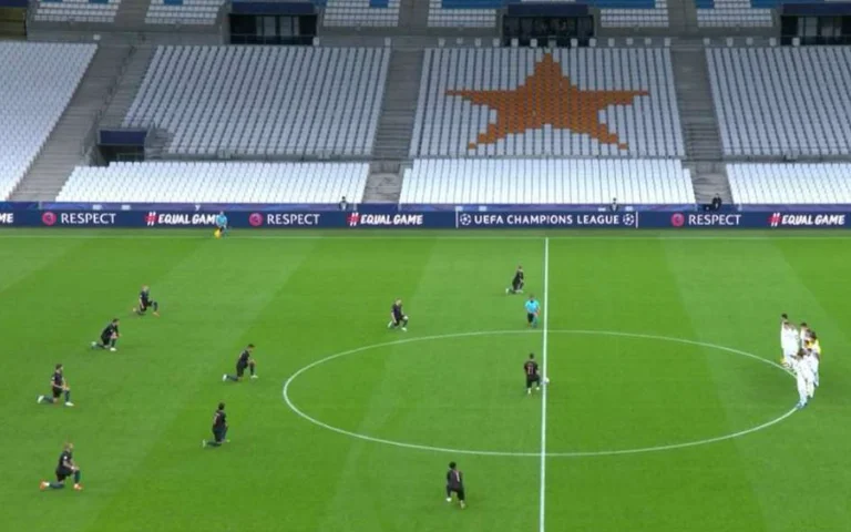 The strange reason Marseilles' players didn't kneel before the Man City game last night.