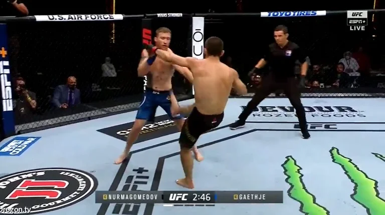 The extraordinary Khaab, stamps his name as UFC king, defeats Gaetje within minutes