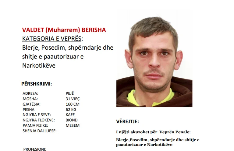 This person is on the run, call the police if you see him.