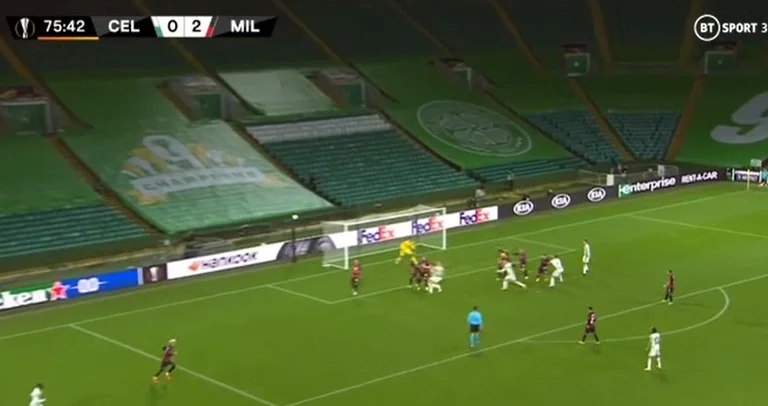 Celtic narrows Milan's advantage, a beautiful head goal