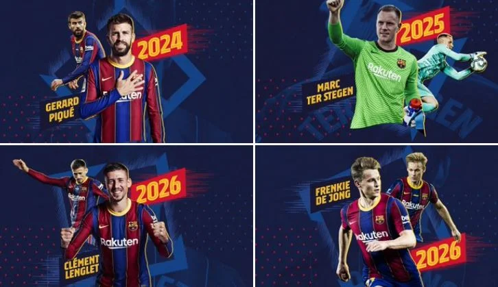 Ufficiale: Quattro giocatori di Barcellona firmano nuovi contratti