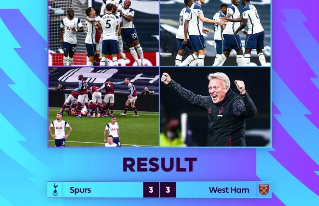 Trois buts et un bon match n'ont pas suffi Tottenham pour gagner le match contre West Ham.