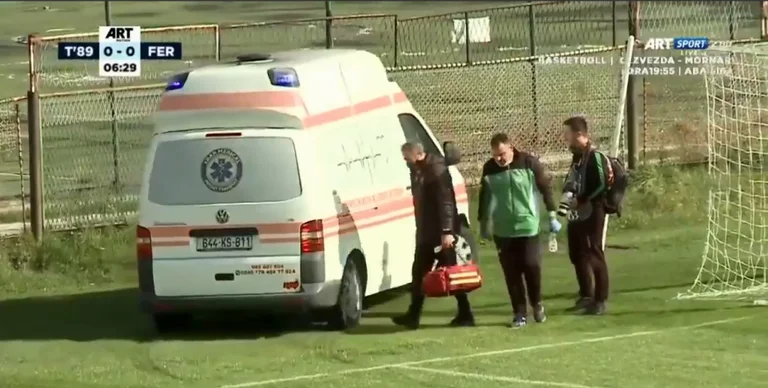 Trepca calcio slain89 soffre grave lesione, è precipitato in ospedale