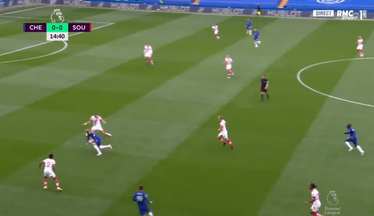Timo Werner unhindered, passes Chelsea on top of the super movement and brilliant goal.