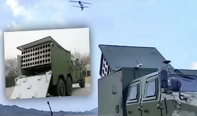 La Chine prend kamikaze drone test de camion militaire