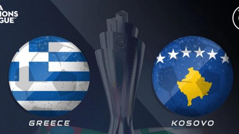 Official formations: Greece Kosovo, many changes in formation